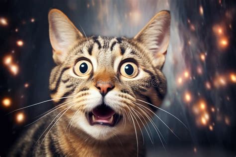 Funny Cat With Wet Fur That Has A Mouth Open Stock Image Image Of
