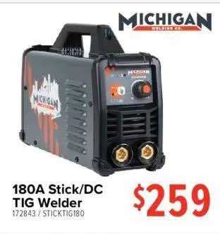 Michigan 180a Stick Dc Tig Welder Offer At Total Tools