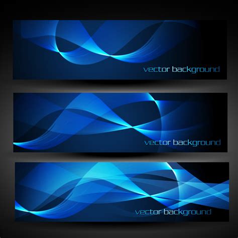 vector blue abstract banner set 4 458236 Vector Art at Vecteezy