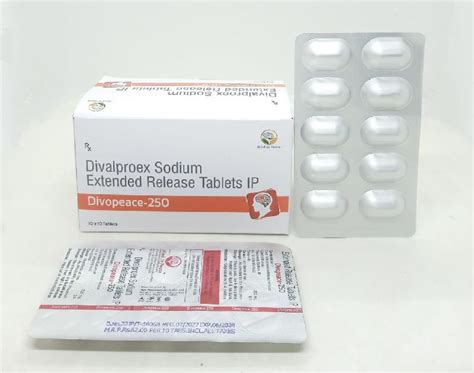 Divopeace 250 Tablet Divalproex Sodium Extended Release At Rs 620 Box