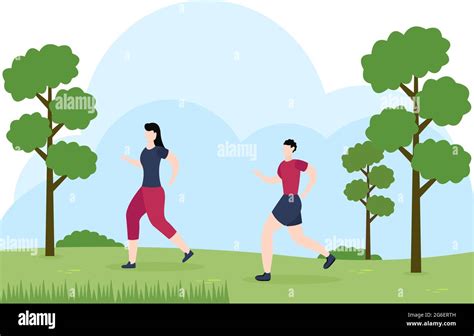 Jogging Background Stock Vector Images Alamy