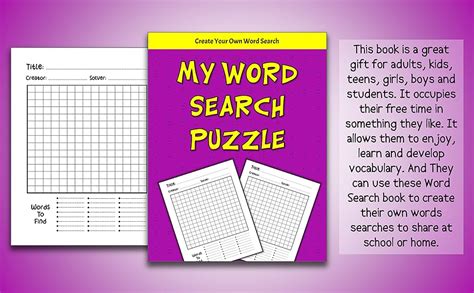 My Word Search Puzzle Create Your Own Word Search Blank Word Search