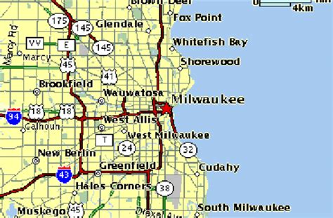 Map Of The Milwaukee Freeway Network Source Download Scientific Diagram