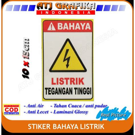 Jual Stiker Awas Bahaya Sticker Listrik Tegangan Tinggi Shopee Indonesia