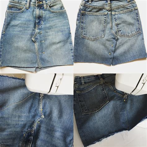 Trash To Couture Diy Denim Skirt From Jeans