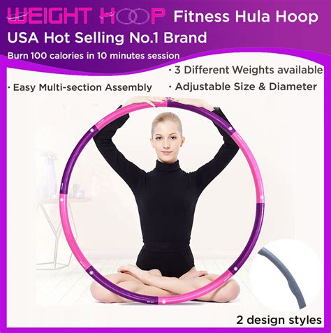 100cm Foam Padded Fitness Weighted Hula Hoop Body Massage Sport Gym