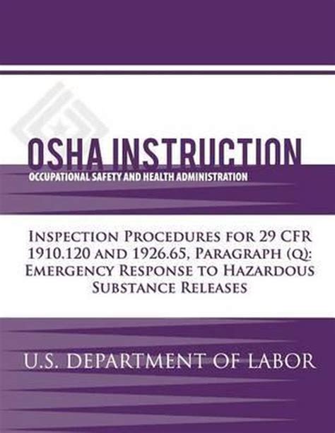 Osha Instruction Inspection Procedures For 29 Cfr 1910120 And 192665