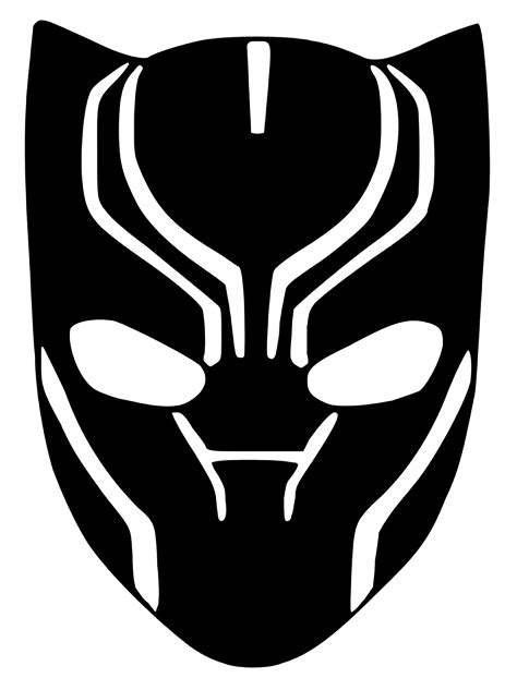 Vector Black Panther Face Mask Hubert Kot Ktoryjezdzirowerem