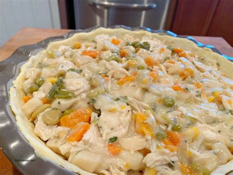 With every spoonful of this ready to eat soup, you'll dig into hearty dumplings, big pieces of chicken and vegetables like peas and carrots. Easy Campbells Chicken Pot Pie in 2020 | Chicken pot pie ...