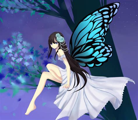 Anime Blue Fairy Wings Free Template Ppt Premium Download 2020
