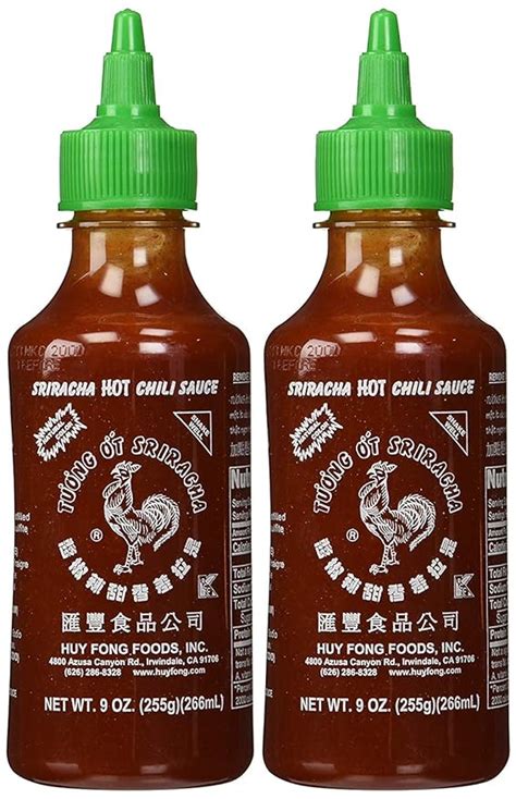Huy Fong Sriracha Hot Chili Sauce 9 Ounce Bottle Pack Of 4 Grocery And Gourmet Food