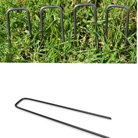 Garden Galvanised Pegs Securing Lawn Staples U Shaped Weed Fabric Stakes Mm Heavy Duty Sod Pins