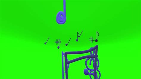 Green Screen Clips Musical Notes Swarm 2 Youtube