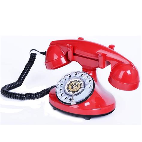 Rotary Dial Phone Vintage Red Bell Western Electric Telephone Retro