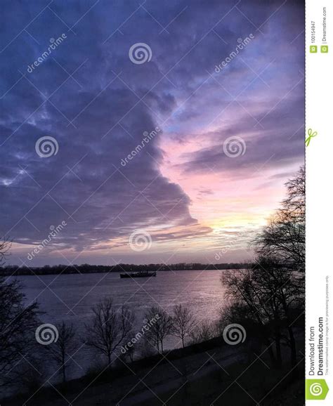 Purple Sky Stock Image Image Of Water Dusk Purple 100154947