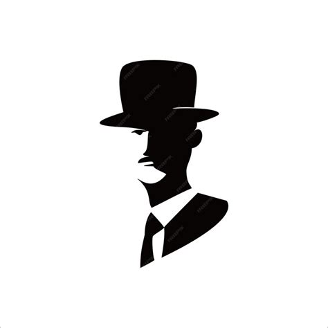Premium Vector Gentleman Logo Template Man Silhouette Sign Symbol