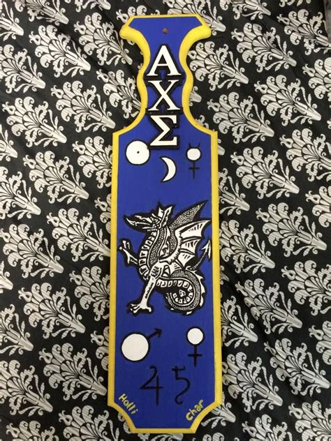 Alpha Chi Sigma Paddle I Made For My Little At Her Initiation Alpha