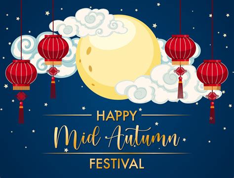 Chinese Mid Autumn Festival Background 1482658 Vector Art At Vecteezy
