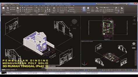 Tutorial Autocad 3d Pembuatan Dinding Rumah Tinggalpart1 Autocad