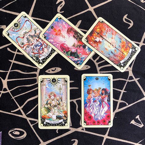 Mystical Manga Tarot Cards Tarot 78 Card Deck Beginner Etsy