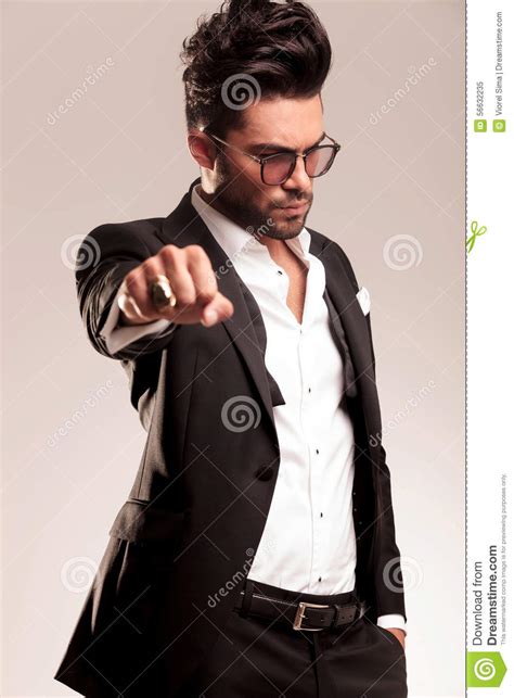 Young Business Man Showing His Golden Ring Stock Image Image Of