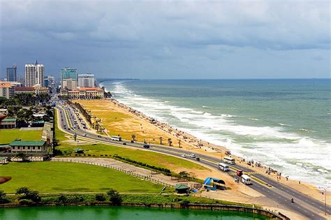 Galle Face Green Colombo Sri Lanka Tourist Attraction On The Map