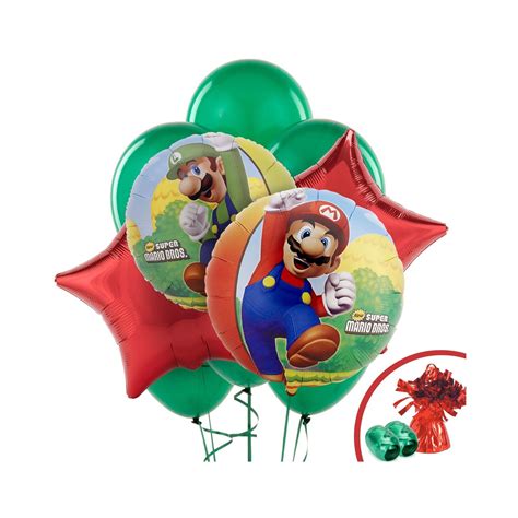 Super Mario Bros Balloon Bouquet Super Mario Birthday Party Super