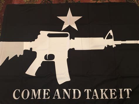 Come And Take It M4 Black Flag 3x5 Rough Tex 100d
