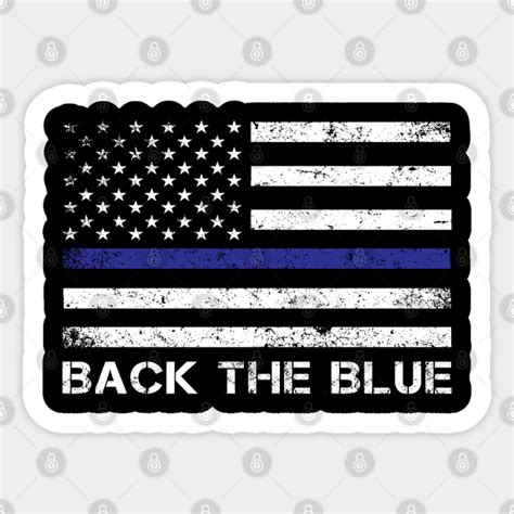 Back The Blue Police T Back The Blue Sticker Teepublic