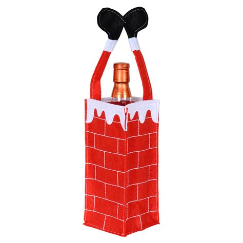 See more ideas about christmas champagne, champagne, champagne cocktail. Novelty Christmas Wine Bottle Gift Bag - Xmas Santa Chimney Design - 23x10x10cm