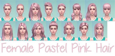 Stars Sugary Pixels Pastel Pink Hair Sims 4 Downloads