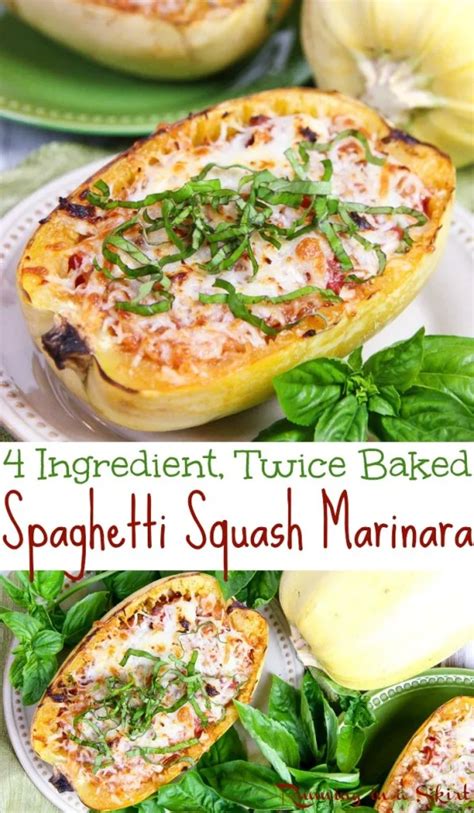 Healthy Twice Baked Spaghetti Squash Marinara Recipe