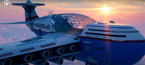 On Board Sky Cruise The Gigantic Person Airplane Hotel Running On Nuclear Energy