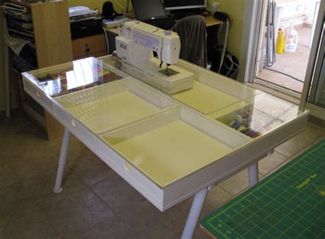 Diy foldable sewing table made from an ikea bookshelf and desk top this is a diy a beginner can easily attempt. Sewing Machine Table - Quilts from Canaan