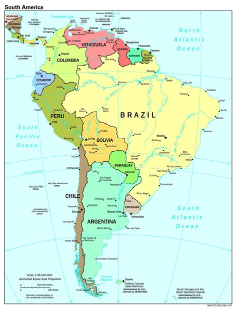 South America Map With Scale