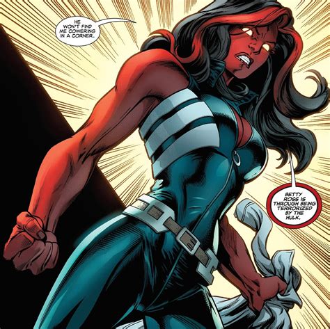 Daily Marvel Character Red She Hulk Elizabeth Betty Ross Powers As Red