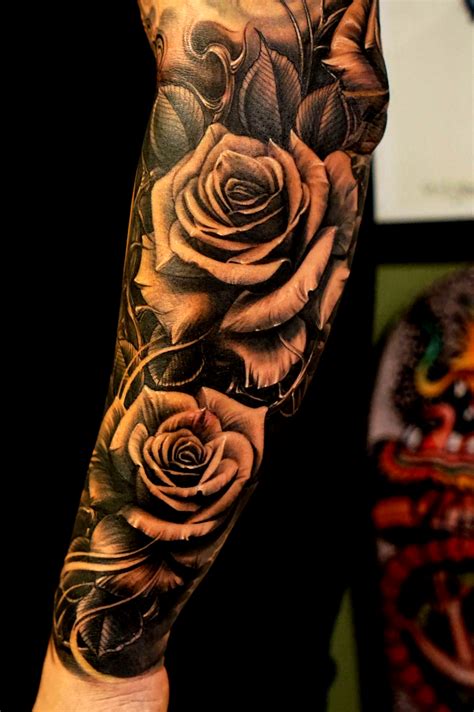 Upper Arm Tattoos For Men Roses