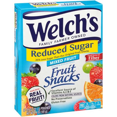 Welchs Reduced Sugar Fruit Snacks 8 08 Oz Pouches Hy Vee Aisles