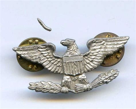 Vtg Wwii Colonel Rank Eagle Pin 120 Silver Filled Insignia By Ns Meyer