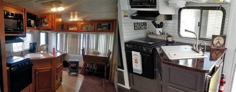 Here are some great rv bathroom remodels before and after for your travel trailers or fifth wheels. Complete RV Remodel Under $1200: Before & After (with ...
