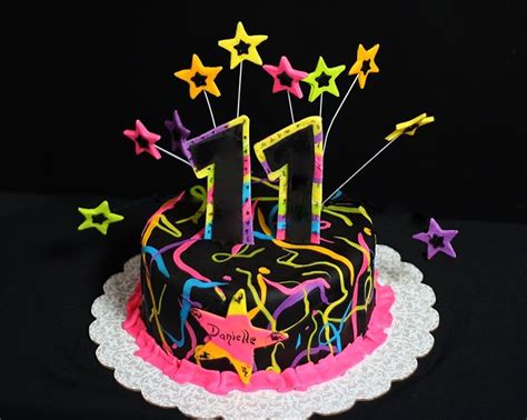 It Is Official Neon Cakes Neon Birthday Cakes Birthday Cake Girls
