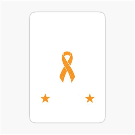 Leukemia Survivor Orange Cancer Awareness Support Ribbon Sticker By