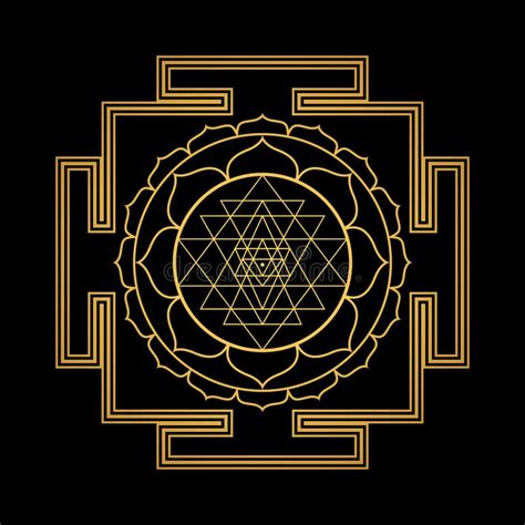 Hinduism Yantra Sacred Geometry Mandala Stock Vector Illustration Of