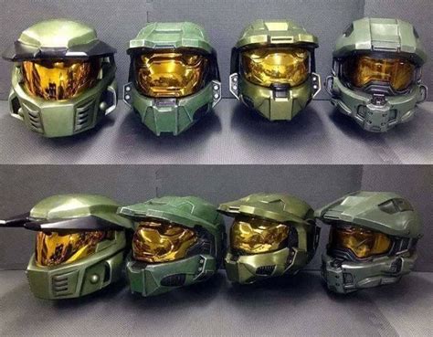 Chiefs Helmet Evolution Halo Ce Halo 2 Halo 3 And Halo 4 5 With