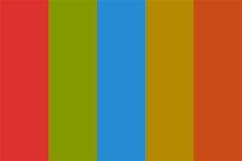 Sol Red Green Blue Yellow Orange Color Palette