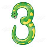 Well you're in luck, because here they come. Abeka | Clip Art | Number 3—snake