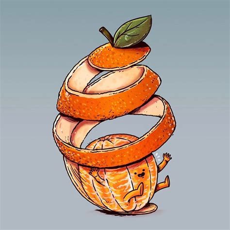 Drawing Of Orange Peel