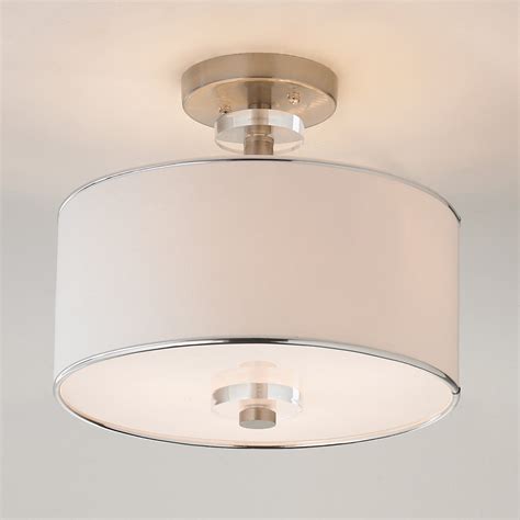 Ceiling lamp shade with a neutral color. Modern Sleek Semi-Flush Ceiling Light - Shades of Light