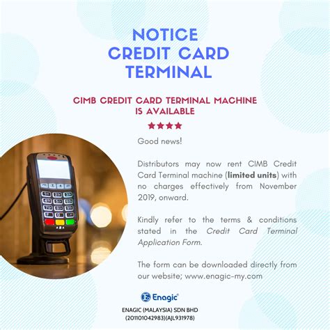 Cimb offers to all clients' variety of amazing promotions in malaysia. NOTICE | CIMB Credit Card Terminal - Enagic (Malaysia) Sdn Bhd