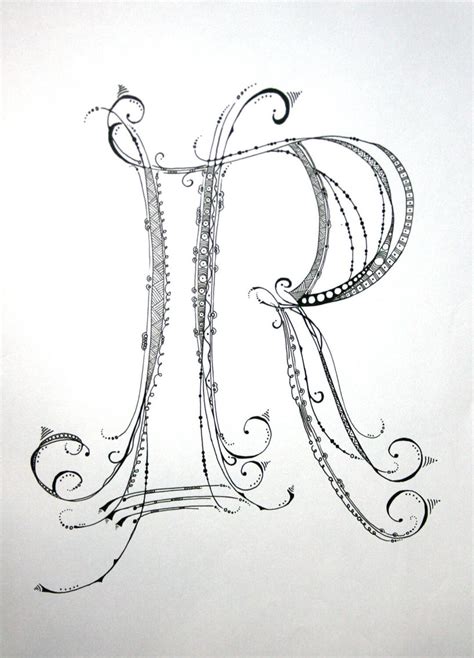 Alphabet · drawings · cool drawings, dino drawing, . ZenTangle Alphabet Drawing letter R. | Alphabet drawing ...